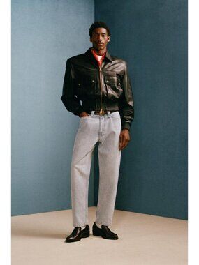 ZARA CROPPED FIT NAPPA LEATHER JACKET WILLY CHAVARRIA X ZARA